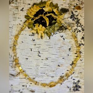 Natural Citrine Stone Chips And Pendant Necklace